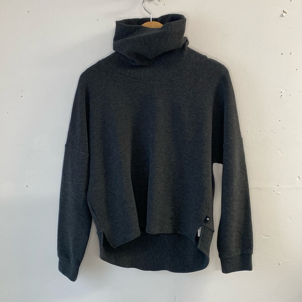 MPG Washed Black Cowl Pullover